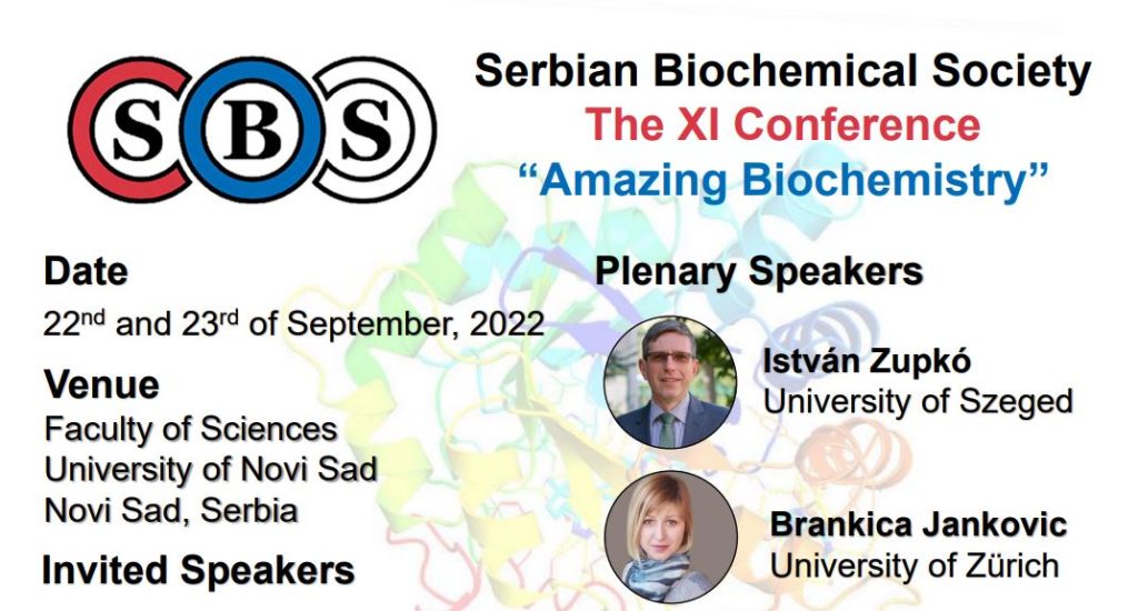 [BDS list] XI međunarodna konferencija BDS / Serbian Biochemical Society XI Conference “Amazing Biochemistry”